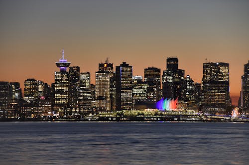 Free City Skyline during Night Time Stock Photo