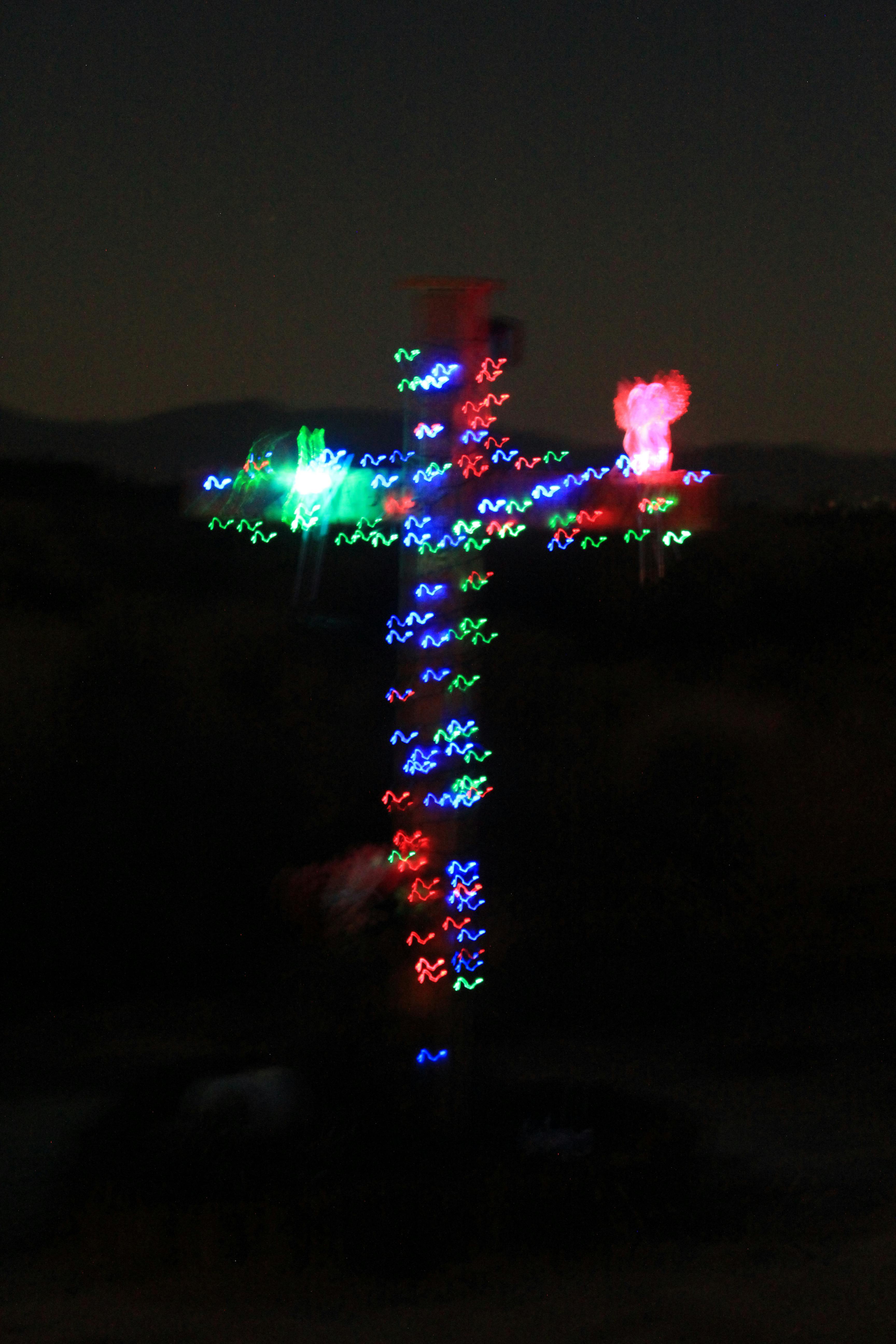 Free stock photo of cross, lighted cross