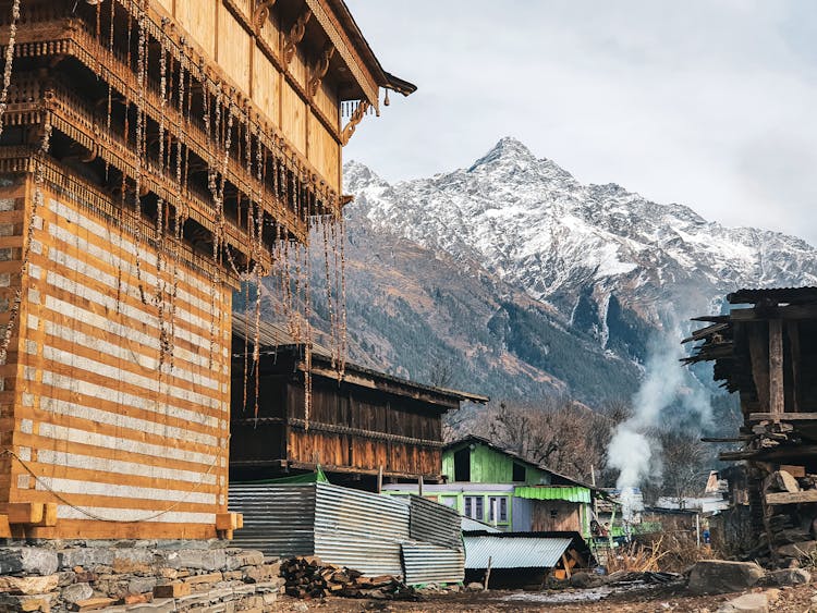 The Mountain Village In Himachal Pradesh India