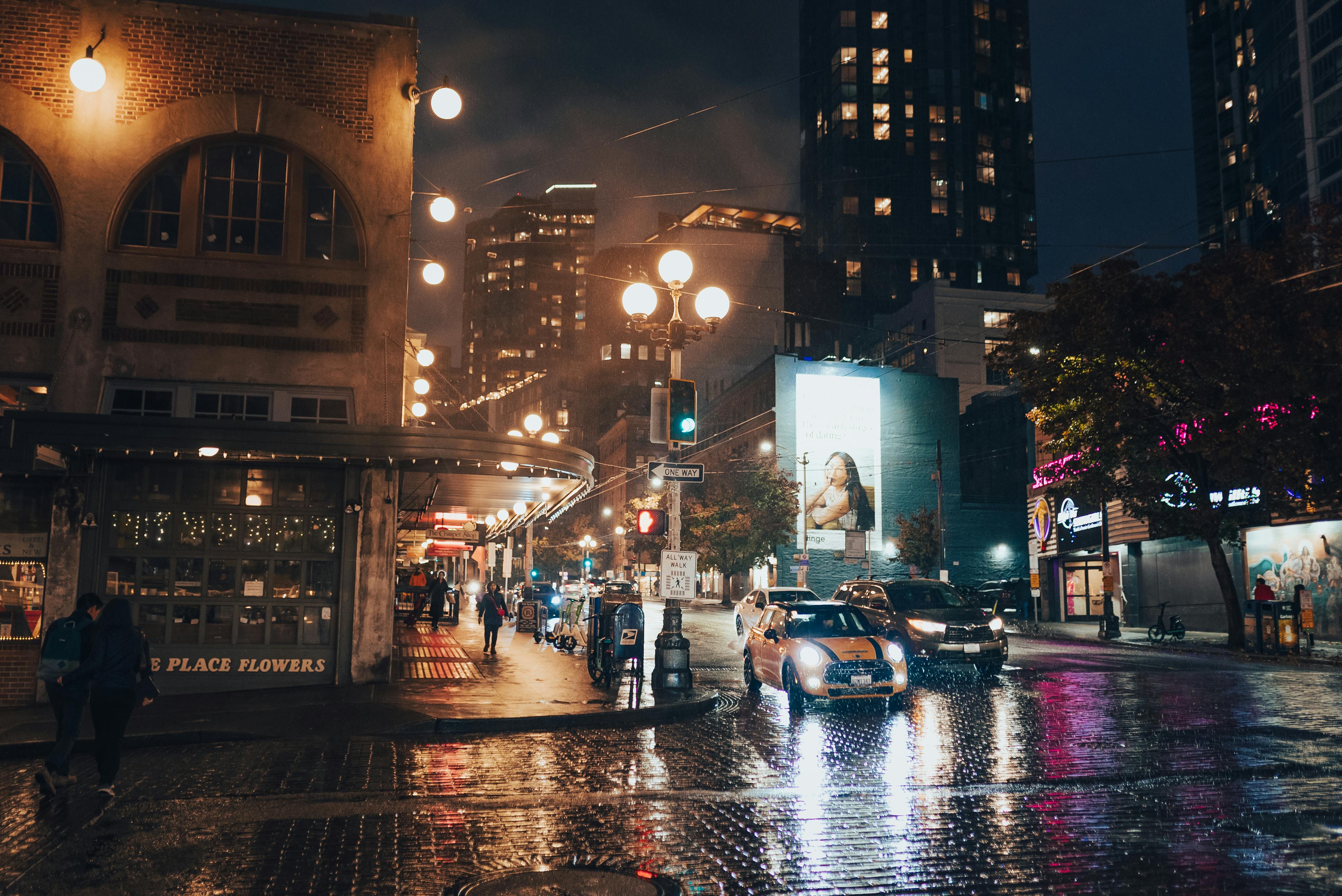 People Walking on Street during Night Time · Free Stock Photo