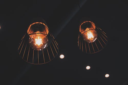 Free Two Pendant Lamps Stock Photo