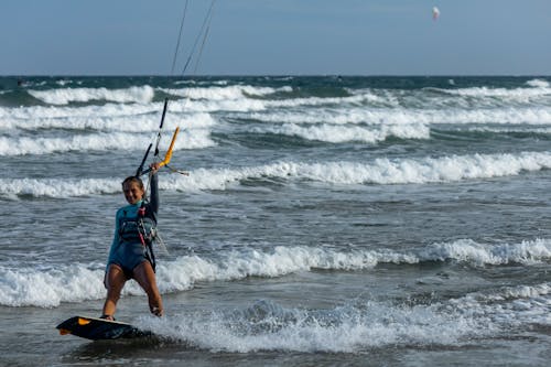 Foto profissional grátis de esporte aquático, kitesurf, kitesurfer