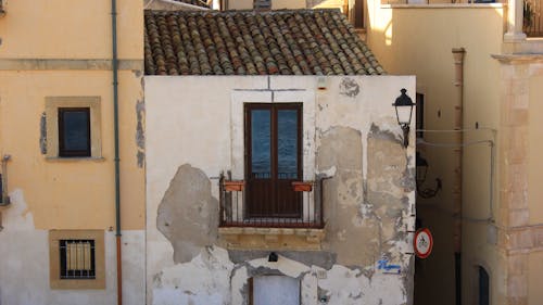 Damaged Wall of Residential Building