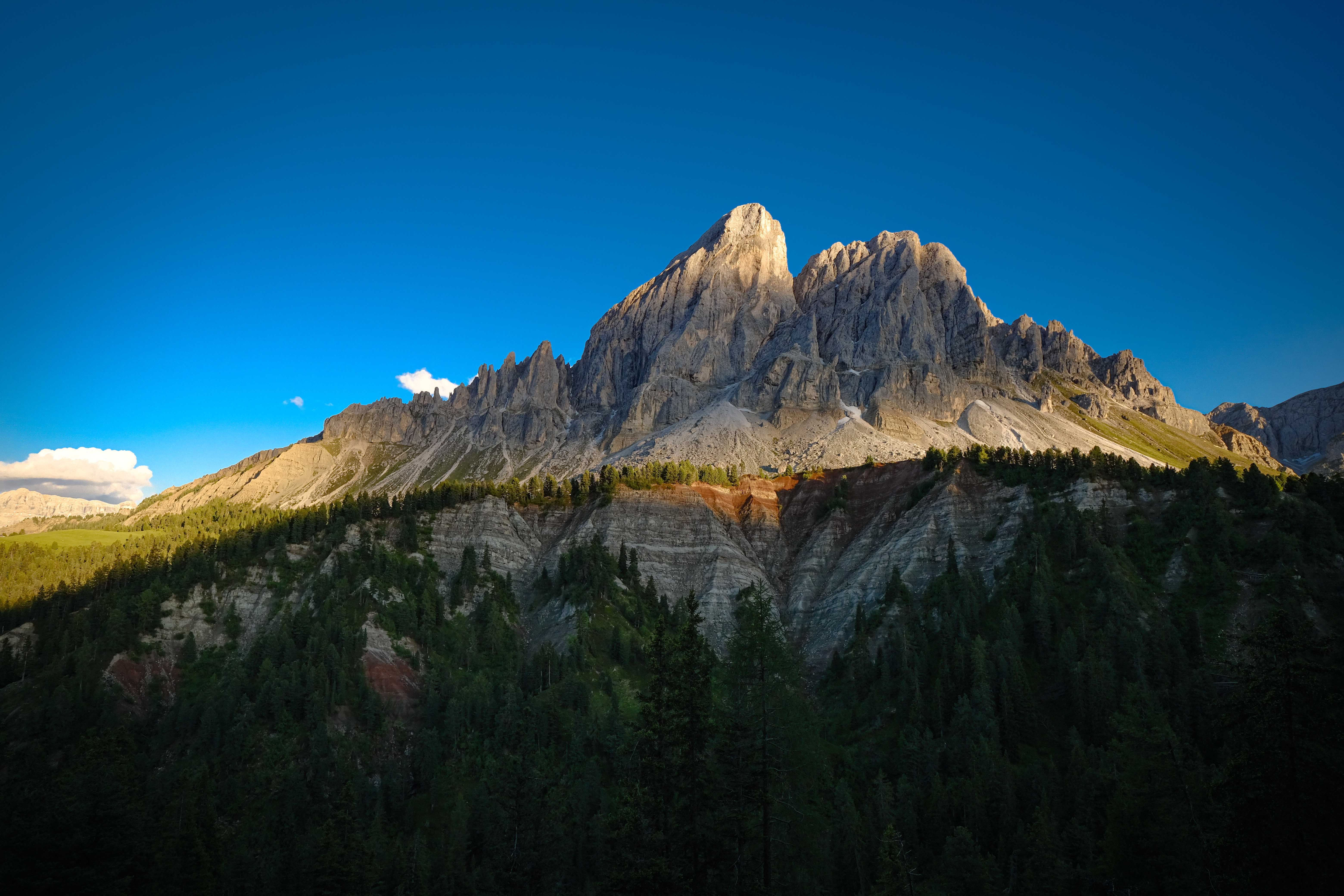 Green Trees Near Rocky Mountain Under Blue Sky · Free Stock Photo