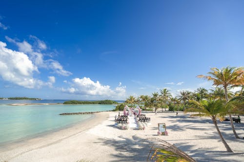 Wedding Venue Set up on Tropical Beach