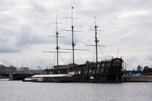 Wooden Ship in Port