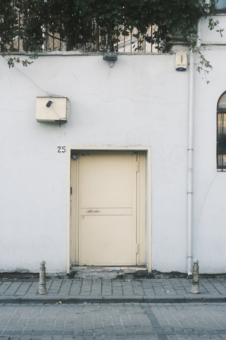 Door In Building Wall