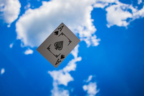 Free stock photo of blue sky, card game, poker cards Stock Photo