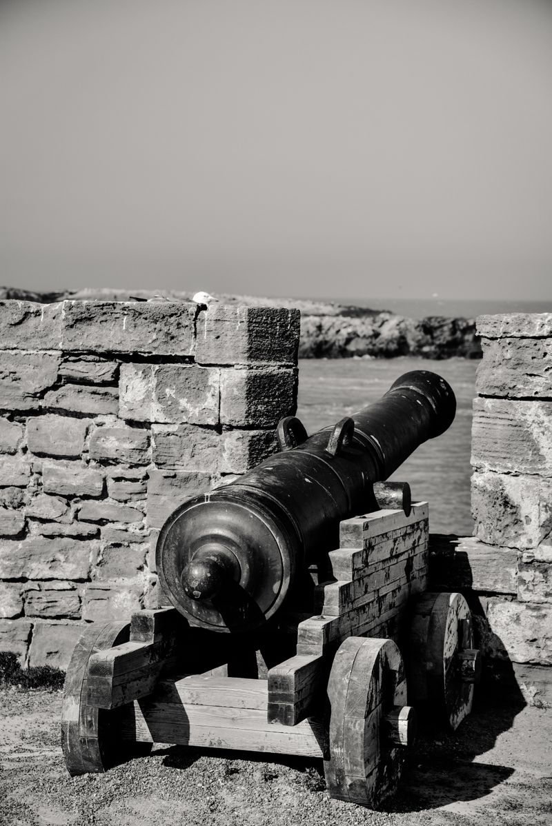 Stone ramparts overlooking the Atlantic in Essaouira