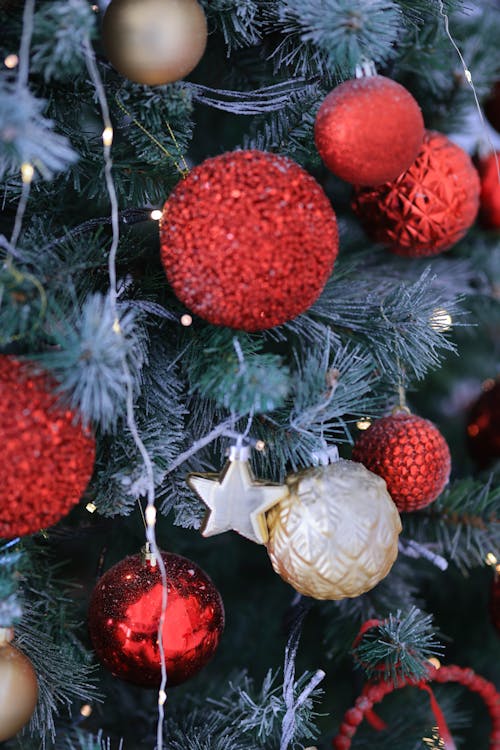 Close-up of a Decorated Christmas Tree