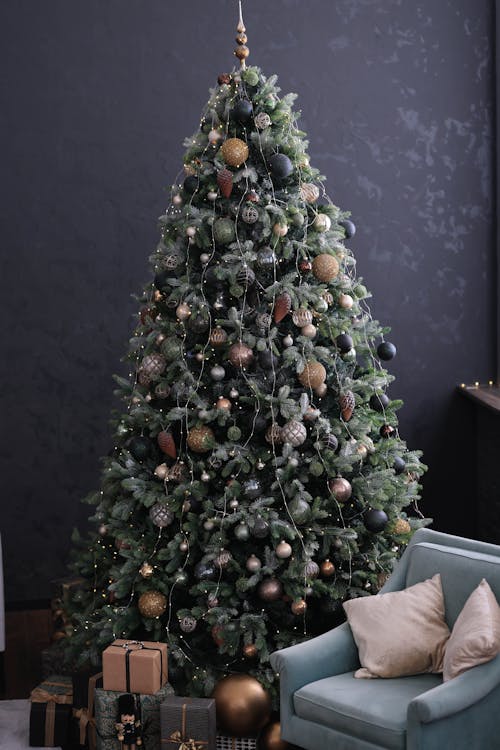 Ücretsiz armağanlar, dekorasyon, Noel ağacı içeren Ücretsiz stok fotoğraf Stok Fotoğraflar