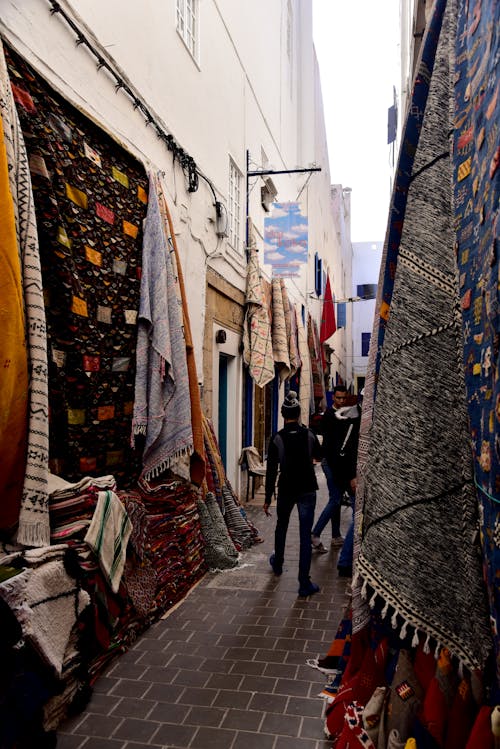 Carpets Displayed on a Narrow Alley