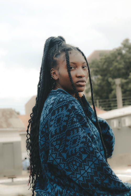 Woman with Braided Hair