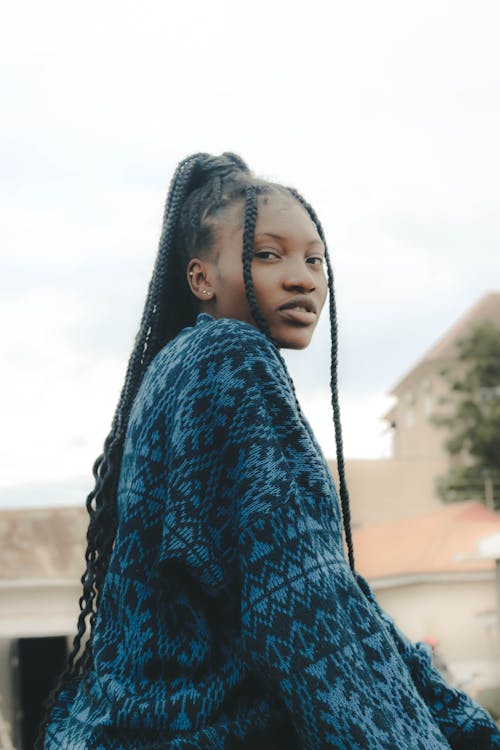 Woman with Braided Hair