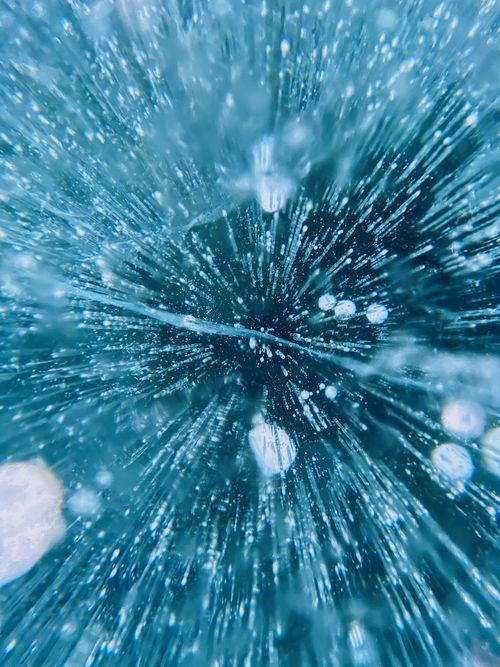 Free Close-up view of ice patterns resembling motion in Russia. Perfect for wallpapers. Stock Photo