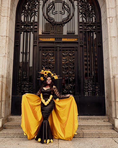 Catrina in Traditional Dress by Church Gate