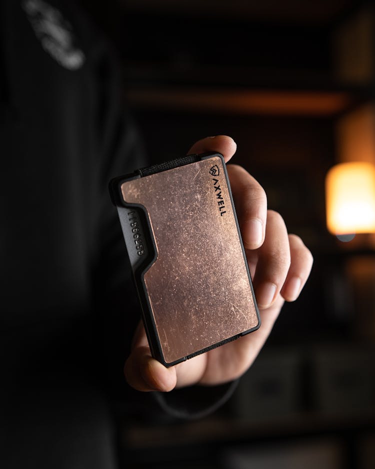 Man Hand Holding Wallet For Cards