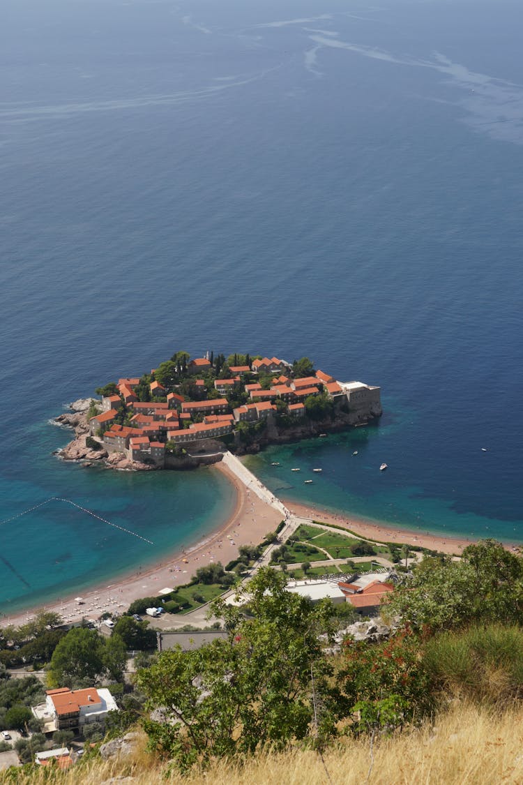 Sveti Stefan Beach In Montenegro