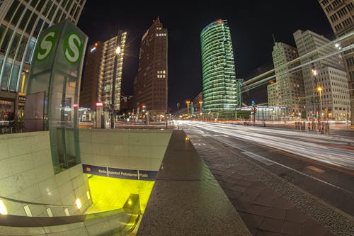 Lighted High Rise Buildings