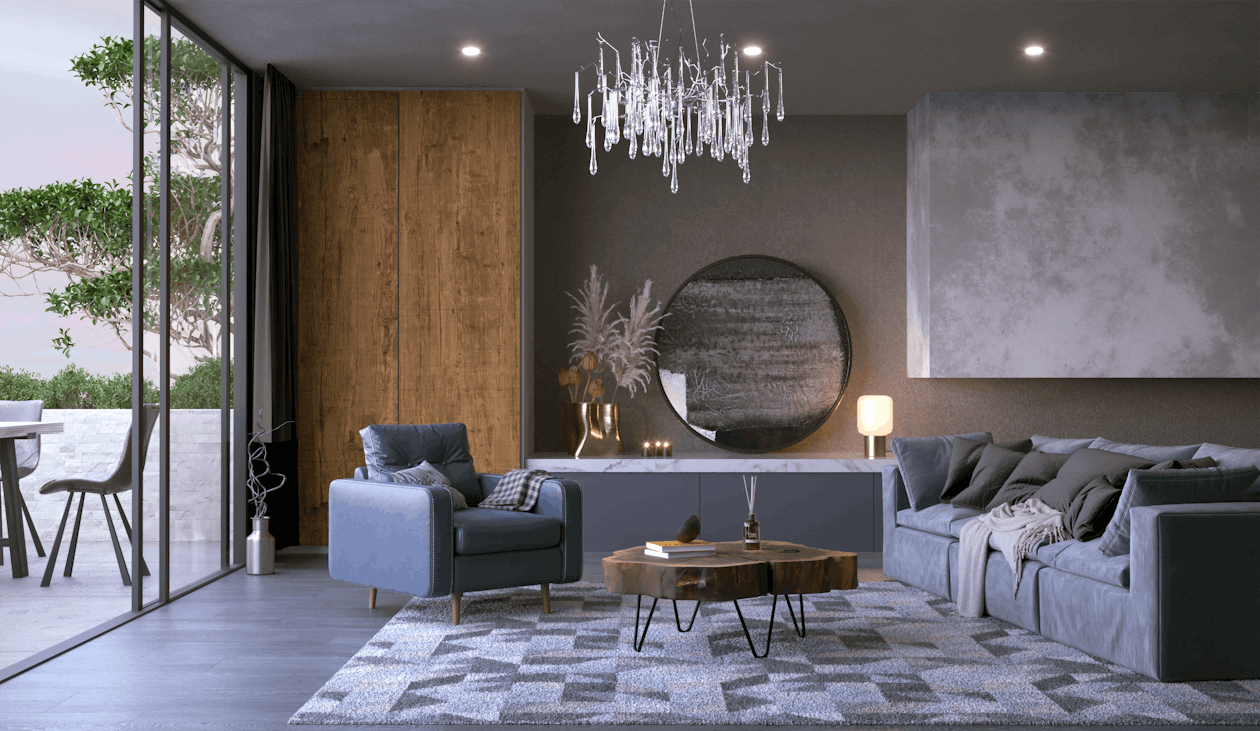Tumble Washable Rug in a Modern Space Tumble Washable Rug in a Modern Space