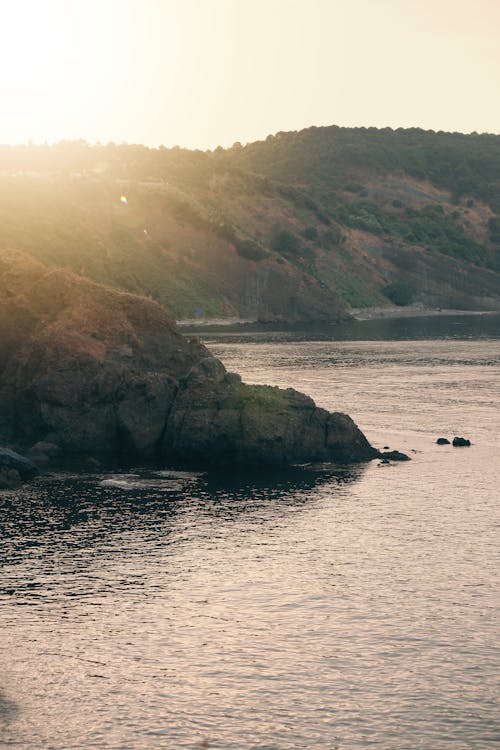 Photo of the Coastline at Sunset 