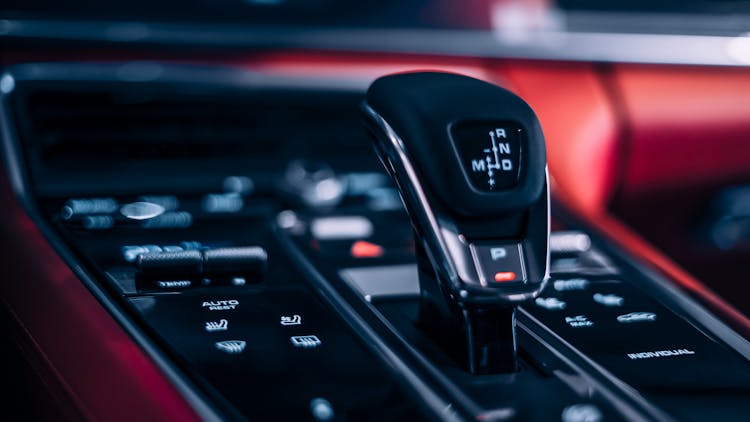 Close Up Photo Of A Car Shifter