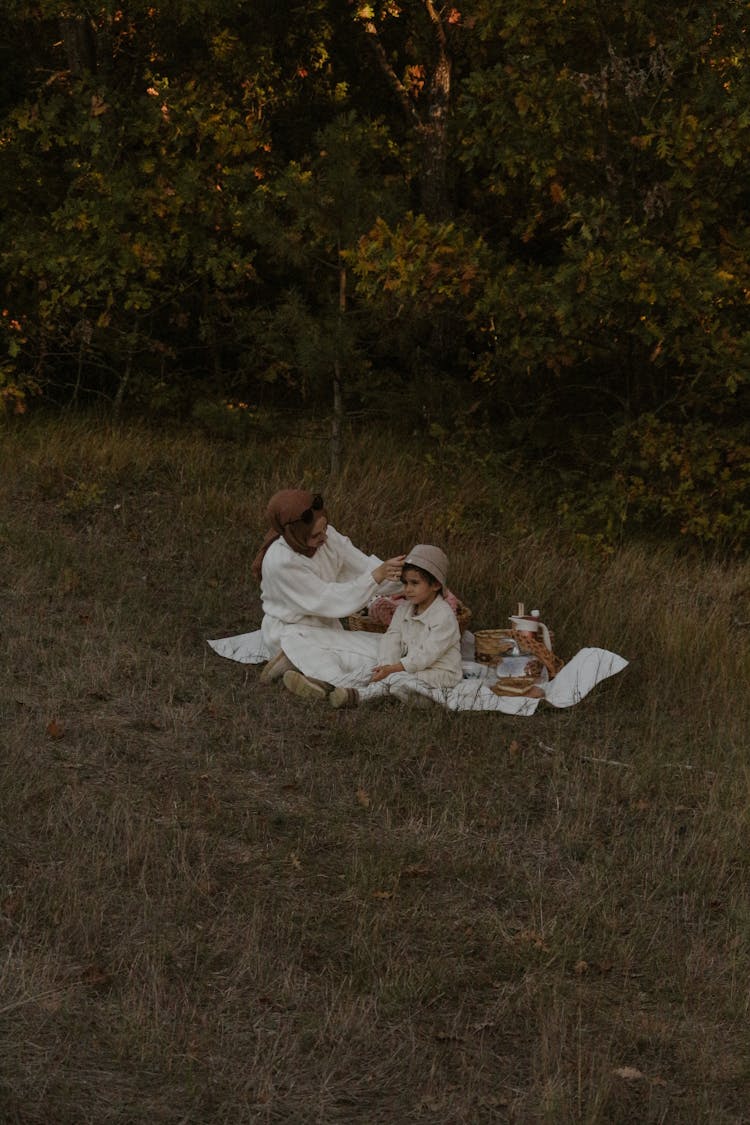 Mother With A Child On A Picnic 