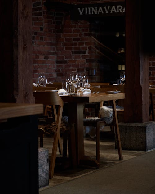 An Elegant Table Set-up in a Restaurant