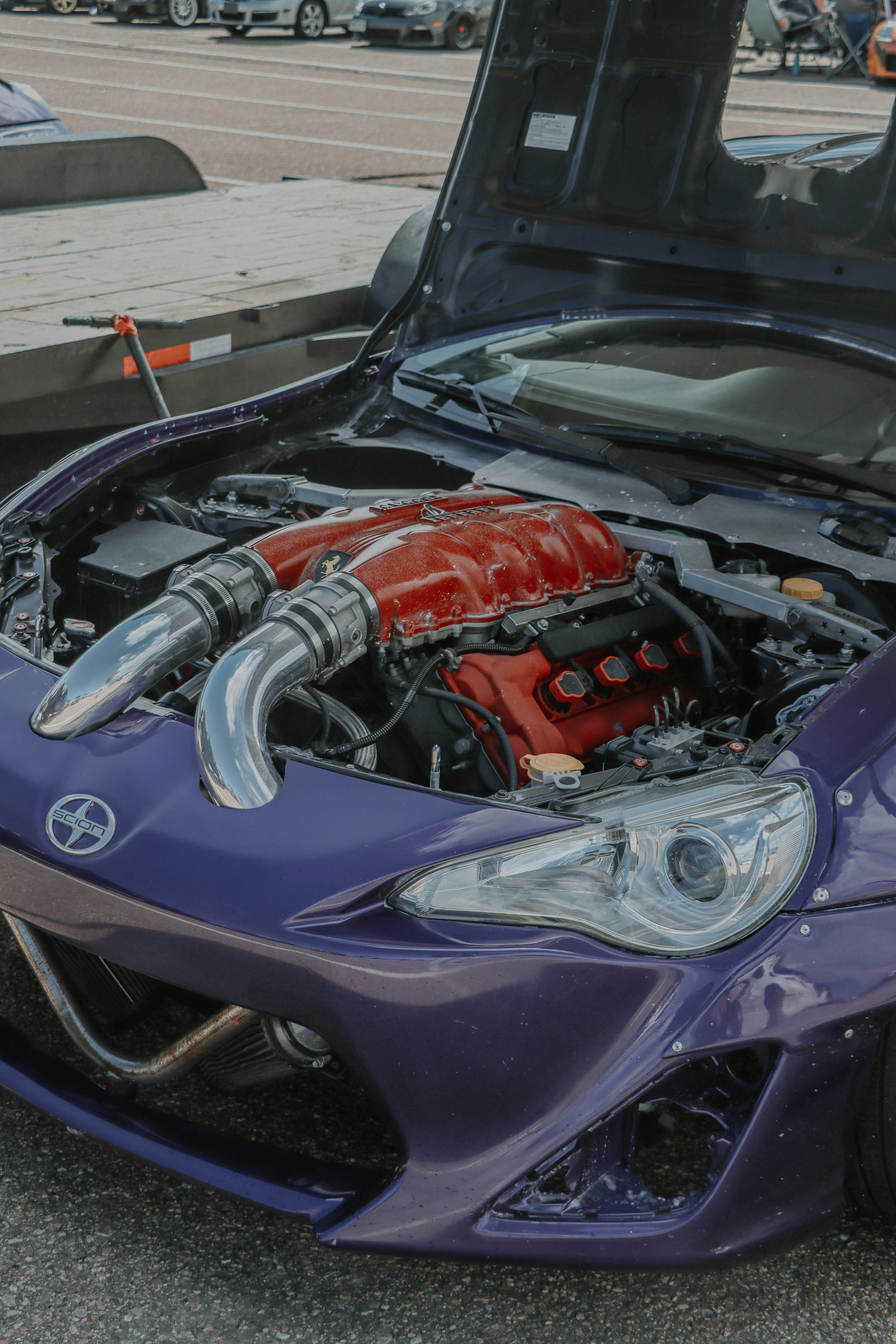 Engine in Tuned Car · Free Stock Photo