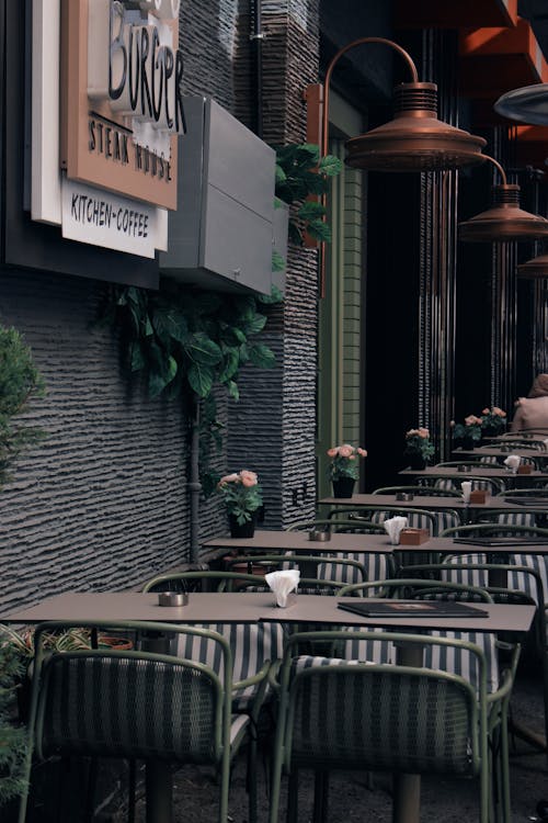 Tables and Chairs in a Cafe 