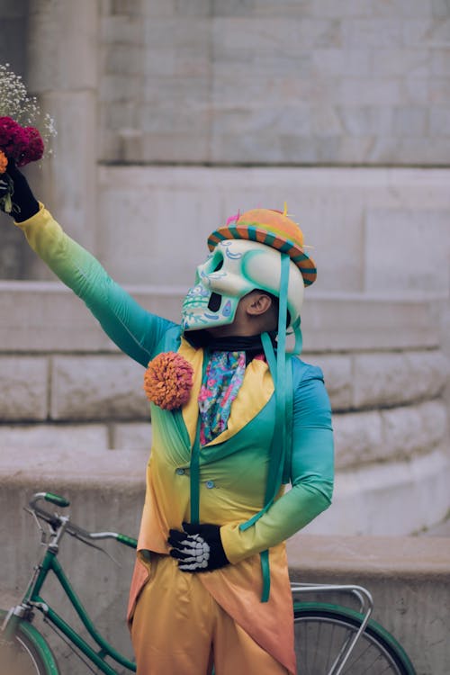 Performer in Costume for Day of the Dead