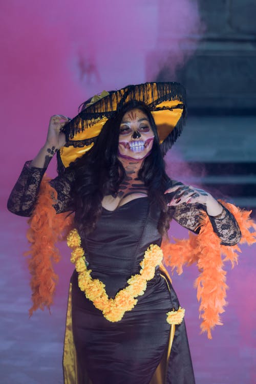 คลังภาพถ่ายฟรี ของ dia de muertos, ชุด, ชุดแต่งกาย