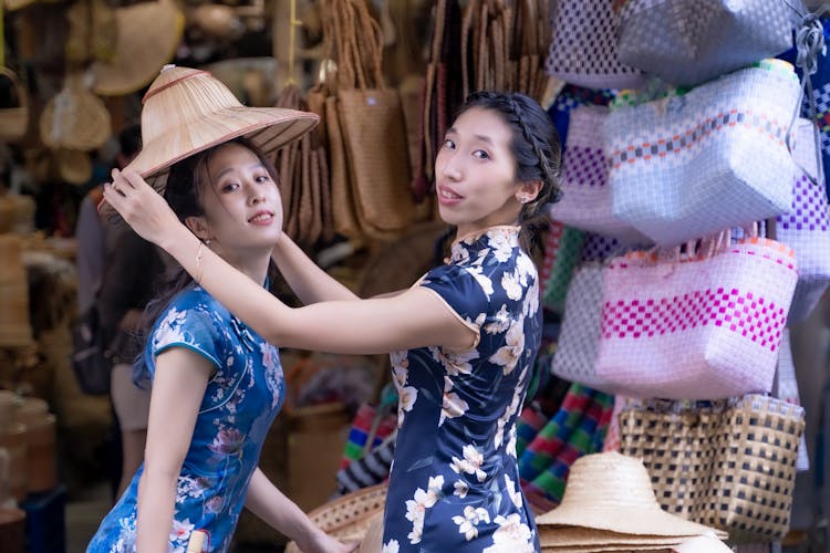 Women Shopping On Market