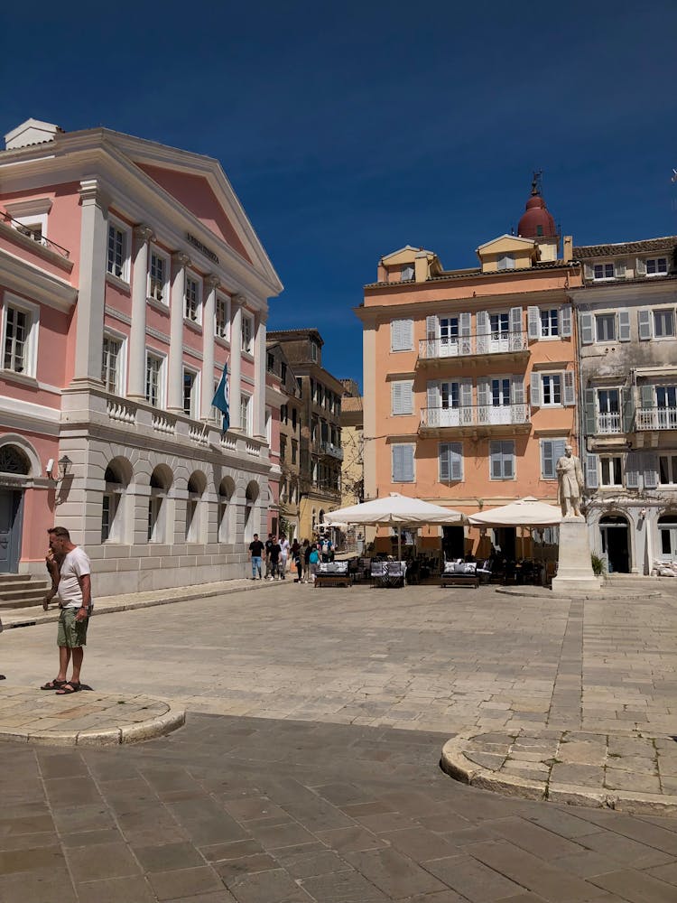 Corfu Old Town Square In Greece