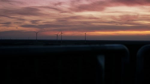 Windmolen Tijdens Zonsondergang