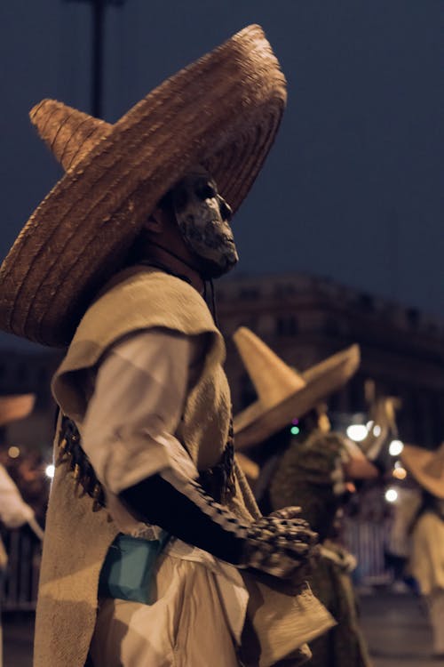 Man in Sombrero during Day of the Dead Parade