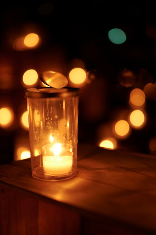 보케, 불타는 촛불의 무료 스톡 사진