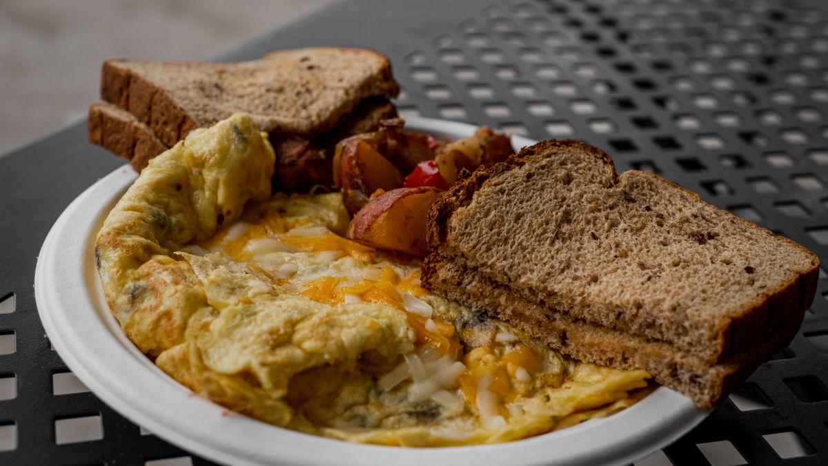 Cheesy scrambled eggs