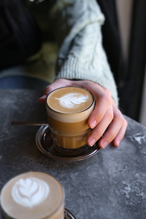 Základová fotografie zdarma na téma caffè latte, caffè latte art, detail