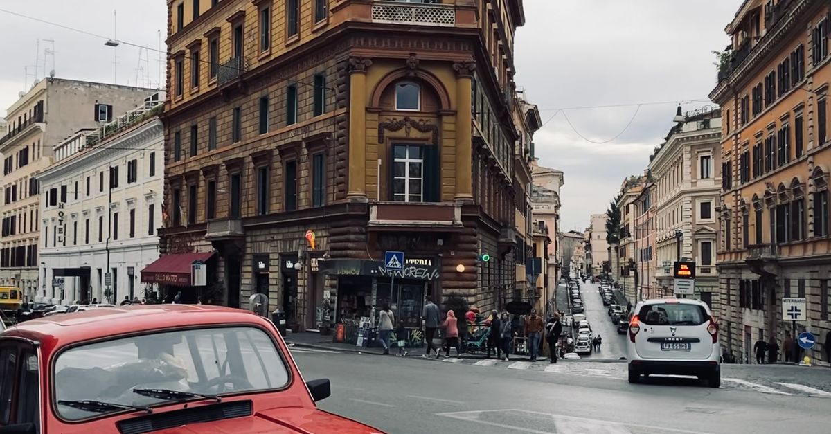 Via Cavour Rome The Facade of the Corner Building Via Cavour in Rome, Italy · Free ...