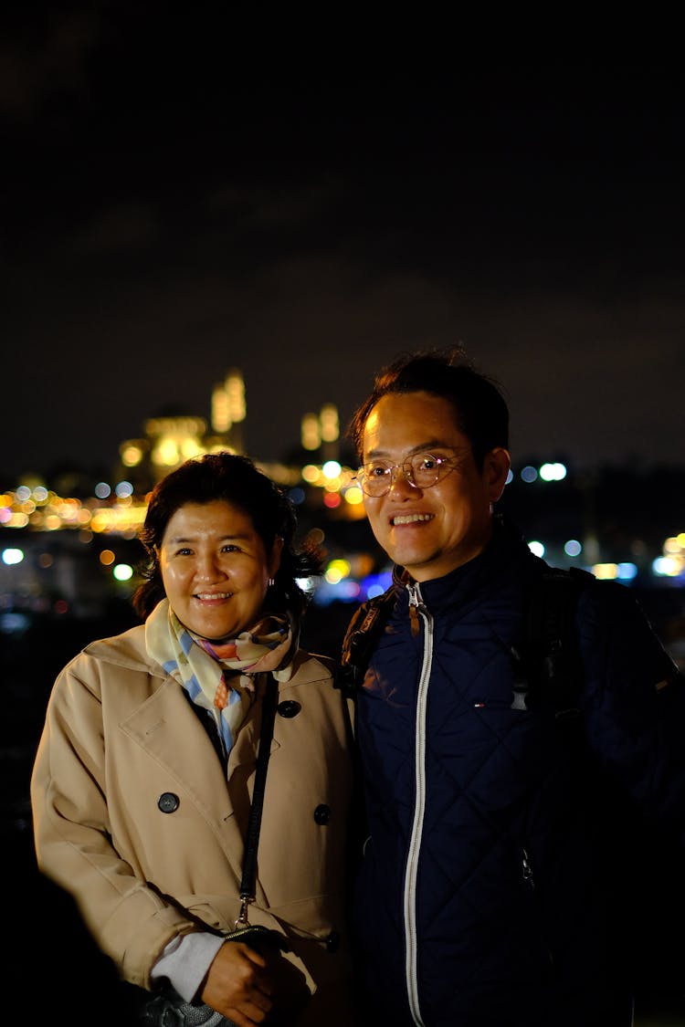 A Couple In A City At Night 