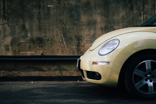 Beige Volkswagen Beetle