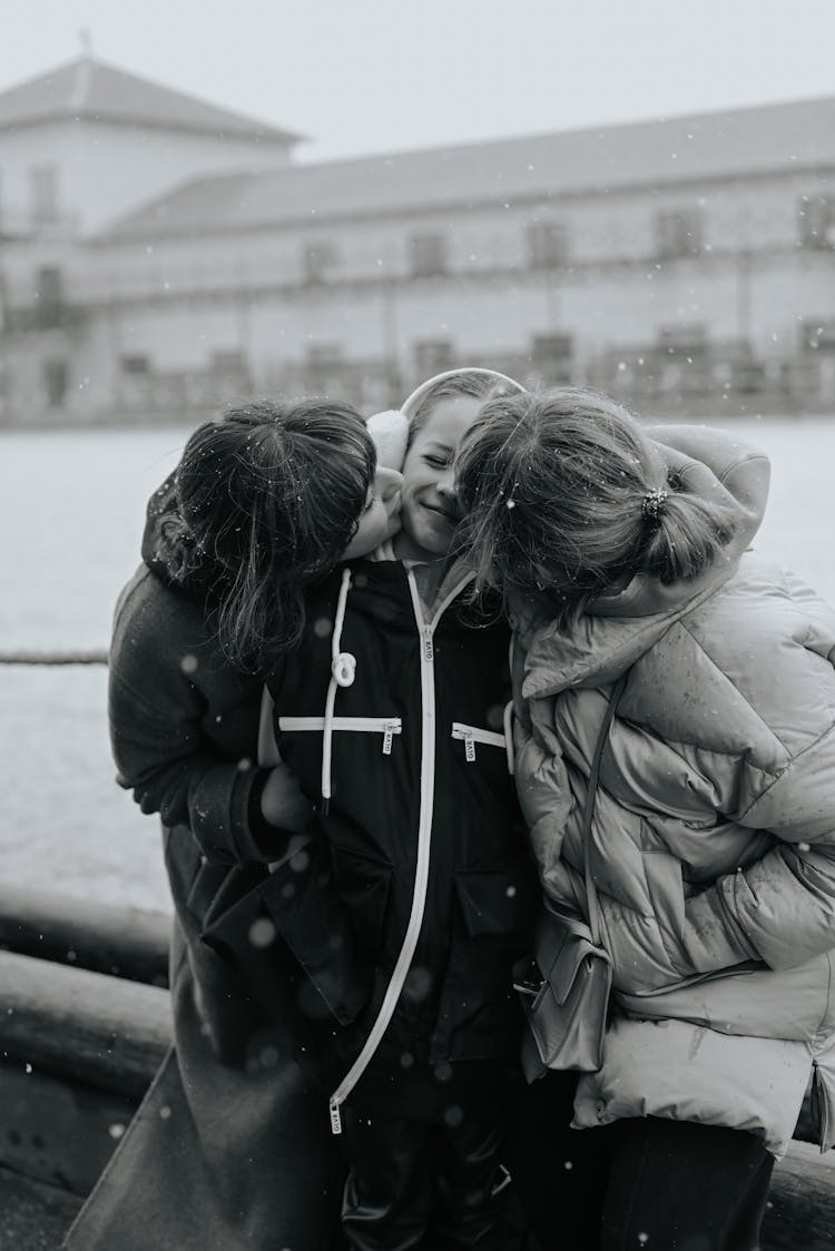 Sisters While Kissing