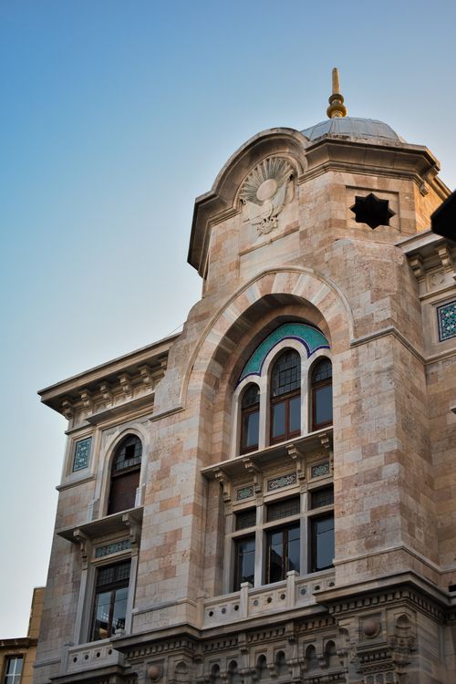 Free Beautiful view of the ornate facade of the Grand Post Office in Istanbul, Turkey. Stock Photo