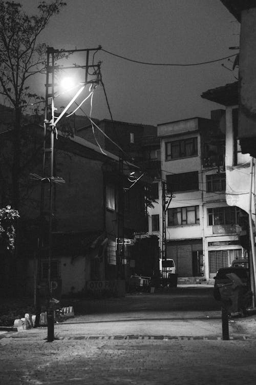 Základová fotografie zdarma na téma betonové budovy, černobílý, jednobarevný
