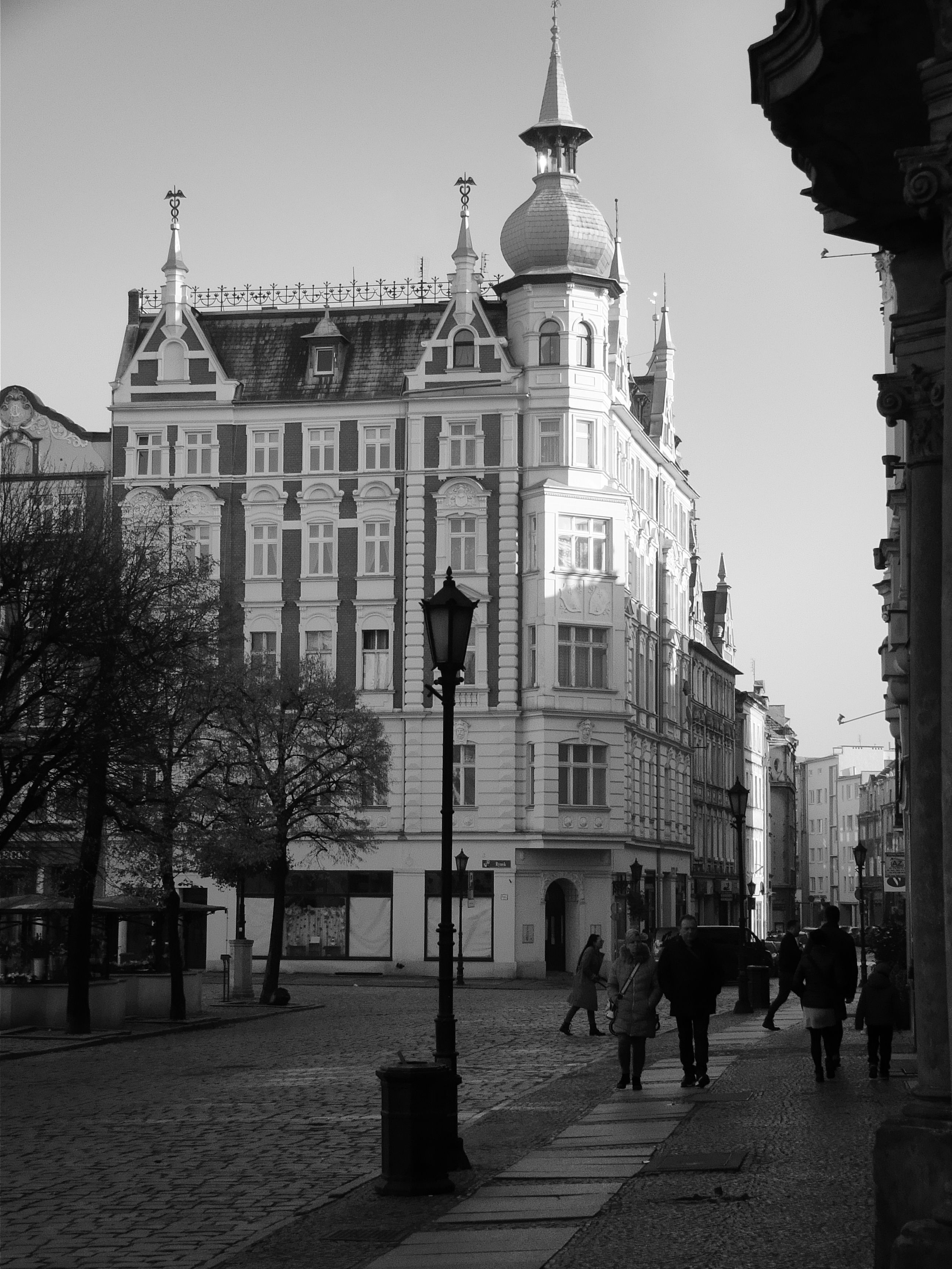 A Grayscale Photo of People Walking on the Street · Free Stock Photo