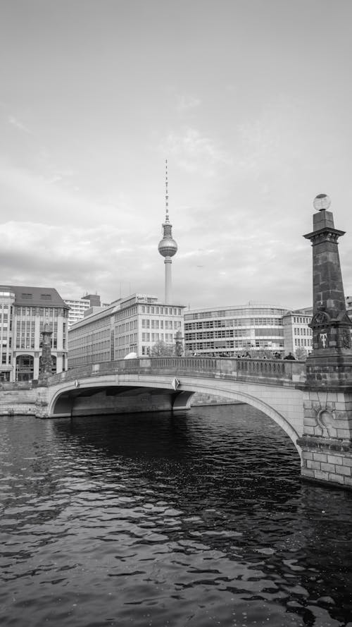 River, Bridge and Buildings