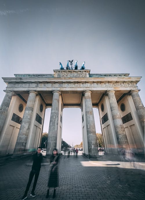 Brandenburg gate in motion