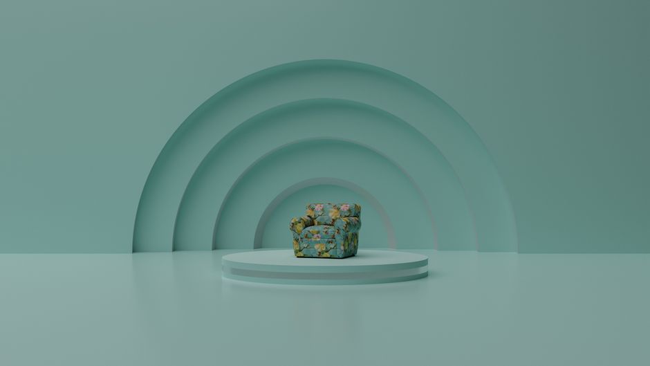 Subtiele papieren vormen in minimalistische woonkamer. Subtiele papieren vormen in minimalistische woonkamer.
