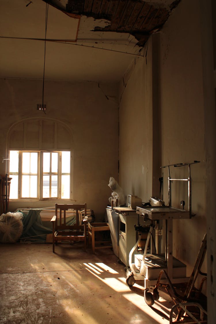 Interior Of An Old Abandoned Hospital 